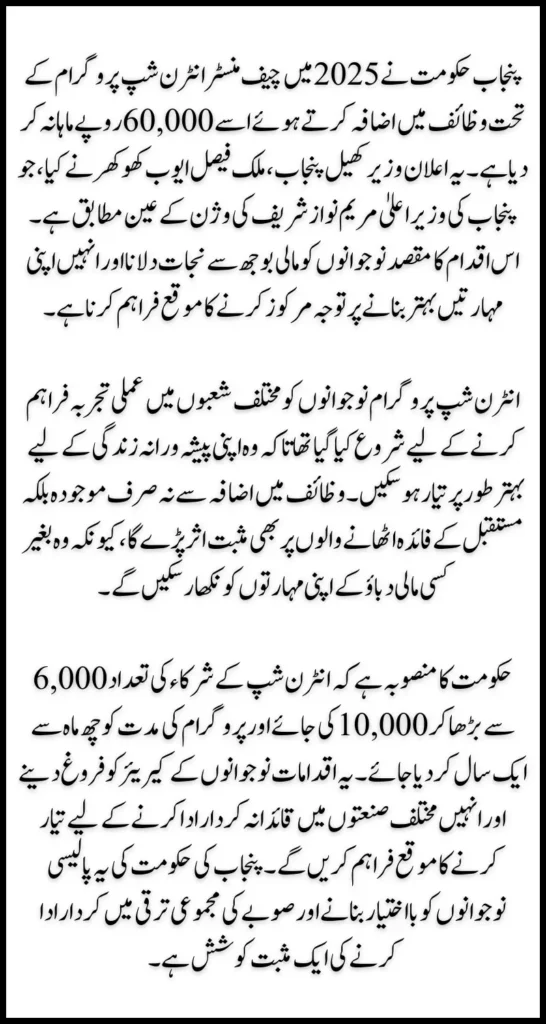 Punjab CM Internship Stipend Increase Step By Step Update 2025