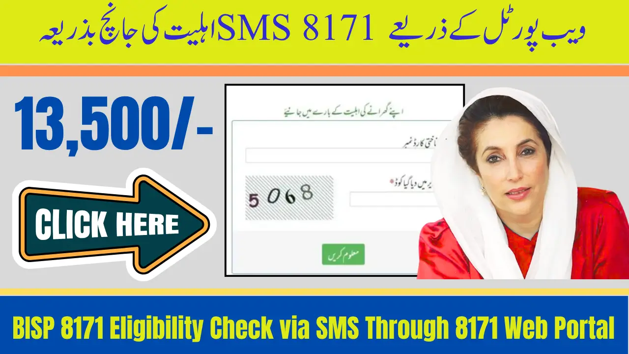 BISP 8171 Eligibility Check via SMS Through 8171 Web Portal